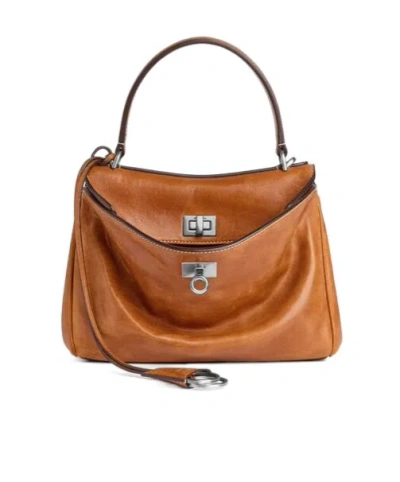 Balenciaga Women's Rodeo Handbag Mini In Tan Cowboy In Brown