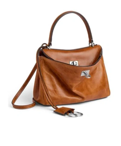 Balenciaga Women's Rodeo Handbag Mini In Tan Cowboy In Brown