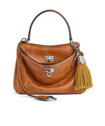 Balenciaga Women's Rodeo Handbag Mini In Tan Cowboy In Brown
