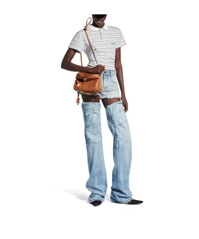 Balenciaga Women's Rodeo Handbag Mini In Tan Cowboy In Brown