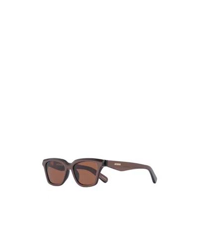 Jacquemus X Linda Farrow Carre Sunglasses In Brown