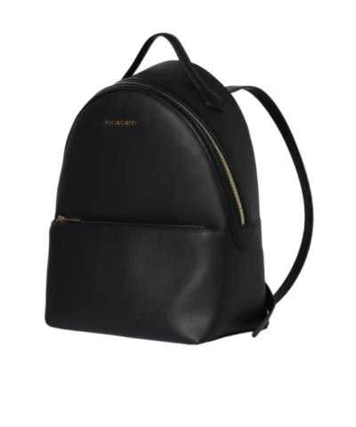 Michael Kors Logo Backpack In Black