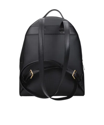 Michael Kors Logo Backpack In Black