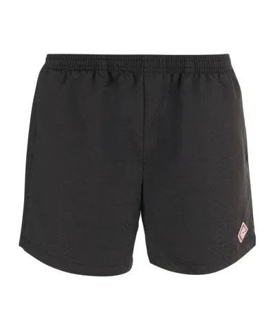 Casablanca Elastic Waist Shorts In Black