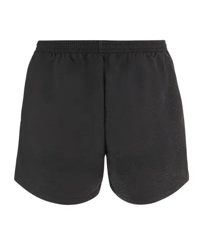 Casablanca Elastic Waist Shorts In Black