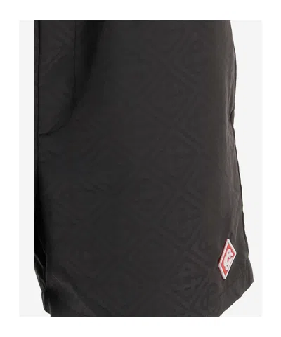Casablanca Elastic Waist Shorts In Black