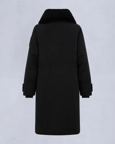 Moose Knuckles Long Sleeve Down Jacket In Black