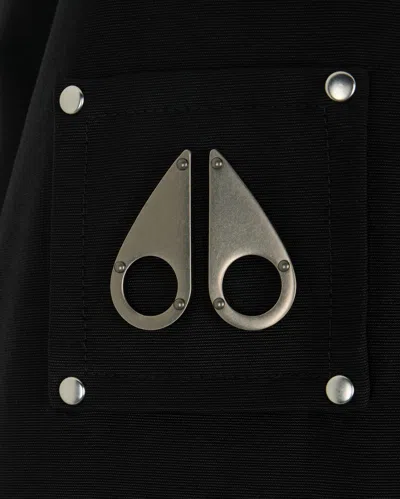 Moose Knuckles Long Sleeve Down Jacket In Black