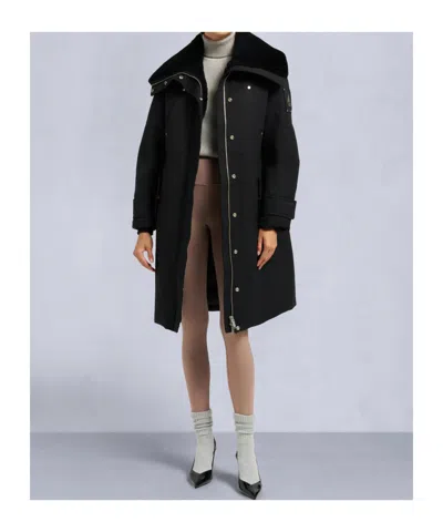 Moose Knuckles Long Sleeve Down Jacket In Black