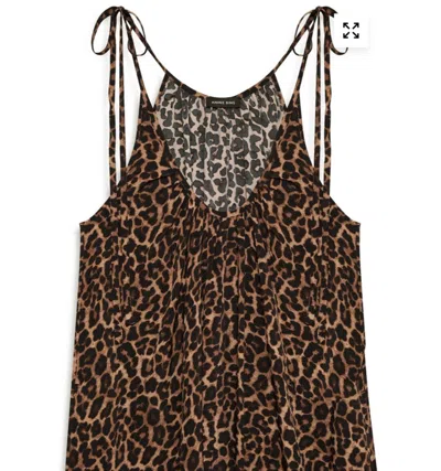 Anine Bing Flora Animal-print Midi Dress In Black