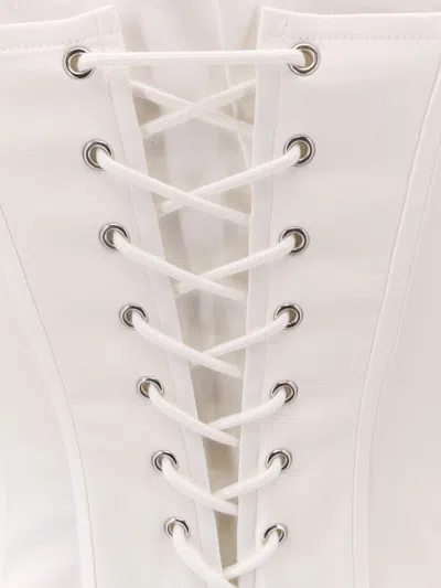 Balenciaga Cotton Blend Corset Shirt In White