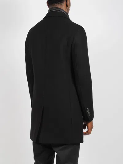 Herno Recycled Wool Coat In Black