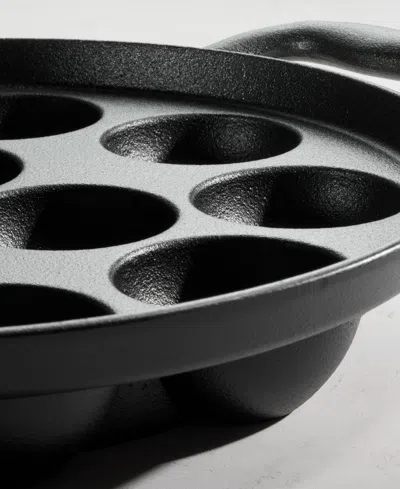Tramontina Utsava Pre-seasoned Cast Iron Paniyarakkal With Lid In Black