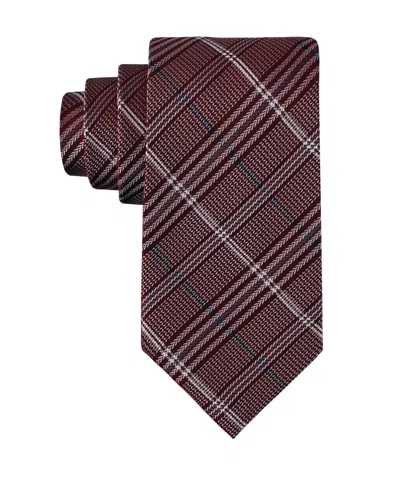 Tommy Hilfiger Men's Jeffrey Plaid Tie In Burgundy