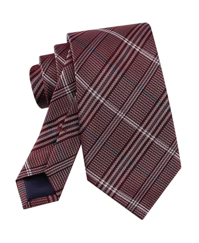 Tommy Hilfiger Men's Jeffrey Plaid Tie In Burgundy