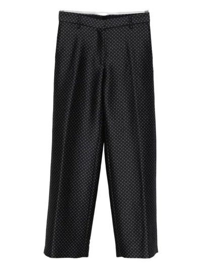 Dries Van Noten Jacquard Pants In Blue