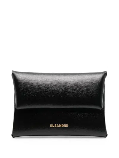 Jil Sander Envelope Card Holder In Black