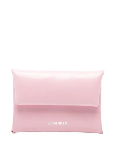 Jil Sander Envelope Card Holder In Pink