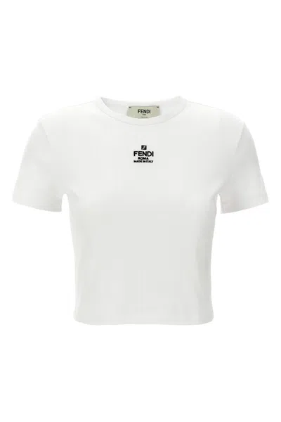 Fendi T-shirt And Polo Shirt In White