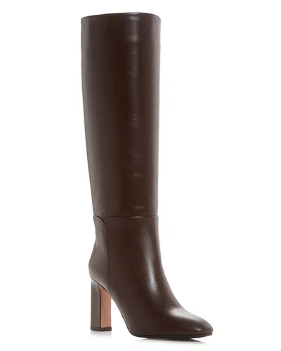 Aquazzura 85mm Sellier Block-heel Knee-high Boots In Multi