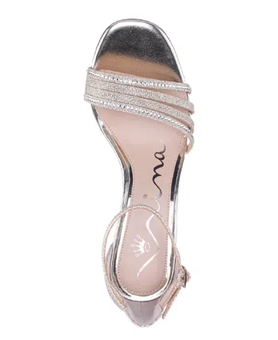 Nina Women's Bostyn Block Heel Sandals In Silver