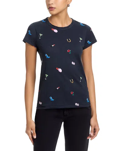 Rag & Bone Citizens Of Humanity All Over Logo Patch Tee In Blue