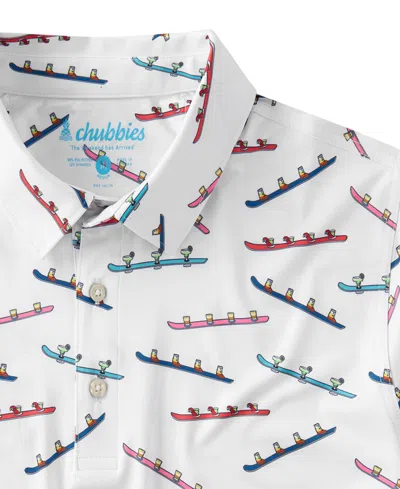 Chubbies Men's The Blue Bird Shot Ski Day Performance Polo Shirt In Multi