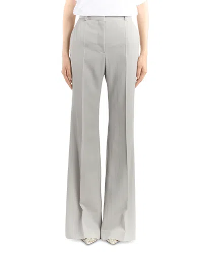 Stella Mccartney Low Rise Bootcut Stripe Pants In Gray