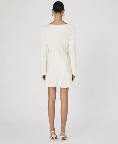 French Connection Women's Ennis Satin Long Sleeve Mini Dress In Yellow