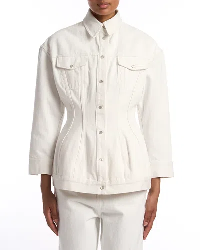 Wardrobe.nyc Wardrobe. Nyc Denim Contour Jacket In White