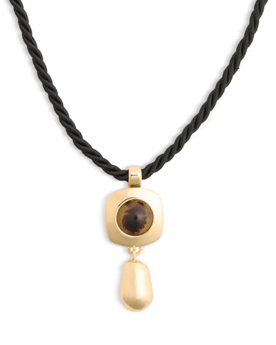 Aqua Bead Pendant Necklace, 17 - Exclusive In Black