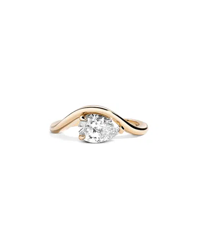 Shahla Karimi From The Luxe Collection Certified Lab Grown Diamond East West Pear Eye Ring In 14k Yellow Gold, 1.5 In Gold
