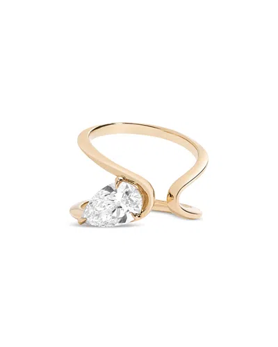 Shahla Karimi From The Luxe Collection Certified Lab Grown Diamond Zaha Wrap Ring With Pear In 14k Yellow Gold, 1. In Gold