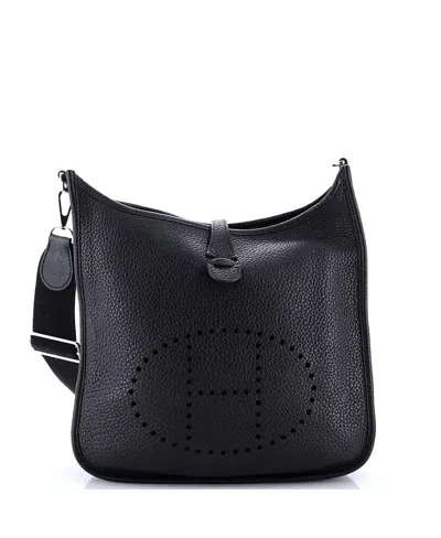 Pre-owned Pre-owned Hermes  Hermes Pm Evelyne Bag Gen Iii Clemence In Black
