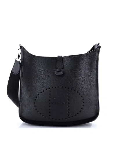 Pre-owned Pre-owned Hermes  Hermes Pm Evelyne Bag Gen I Clemence In Black
