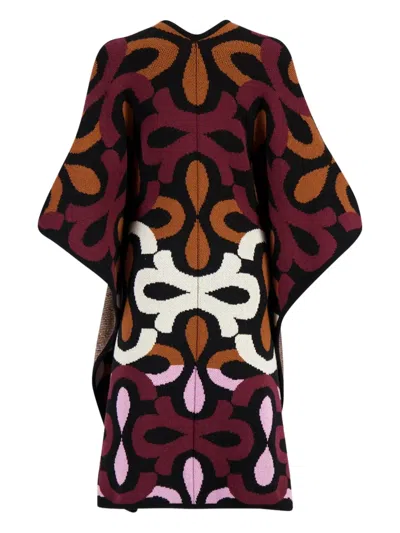 La Doublej La Double J Maiolika Patterned Wool Robe In Multi