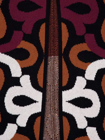 La Doublej La Double J Maiolika Patterned Wool Robe In Multi