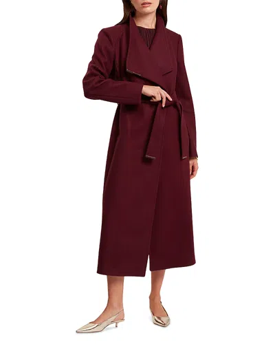 Ted Baker Rosell Wool Blend Wrap Coat In Brown