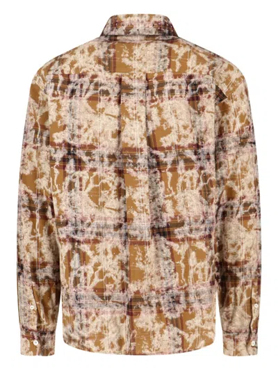 Dsquared2 Bleached Sparkly Check Shirt In Blue