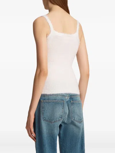 Khaite Maura Square-neck Tank Top In White