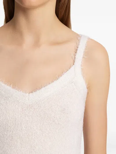 Khaite Maura Square-neck Tank Top In White