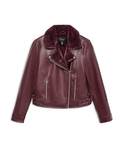 Vero Moda Hailey Short Coated Jacket In Burgundy