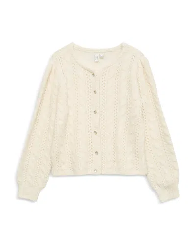 Vero Moda Gabrielle Long Sleeve O Neck Cardigan In Neutral