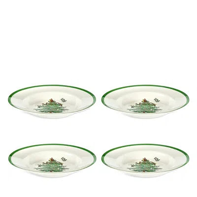 Spode Christmas Tree Soup Plates, Set Of 4 In Multi