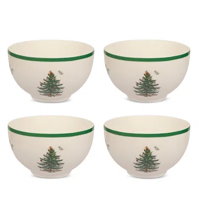Spode Christmas Tree Rice Bowl, Set Of 4 In Multi
