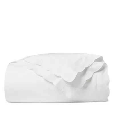 Sferra Limana Scalloped Duvet Cover, King In White