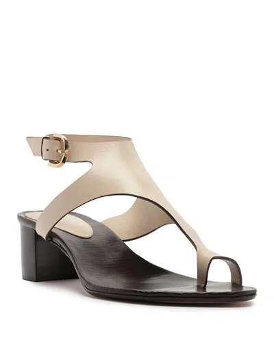 Alexandre Birman Eliah Block Heel Sandal In Neutral