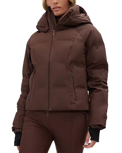 Halfdays Georgie Puffer Coat In Brown