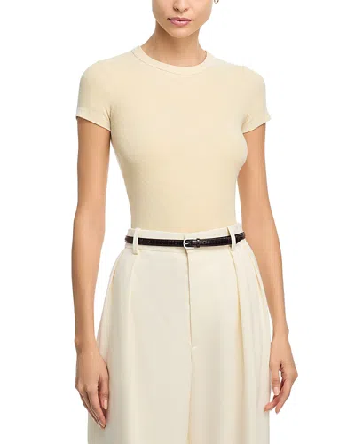 Cotton Citizen Verona Ribbed Tee In Neutral