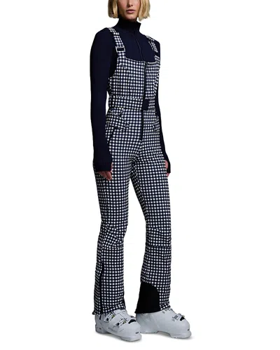 Cordova Womens Indigo Gingham Fernie Gingham-check Shell Ski Jumpsuit In Blue